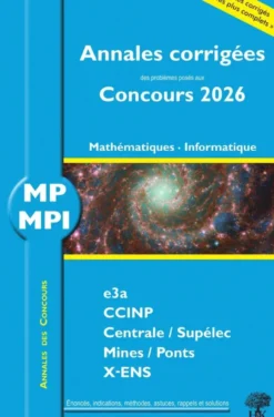 Annales des Concours 2026 – MP Mathématiques et Informatique