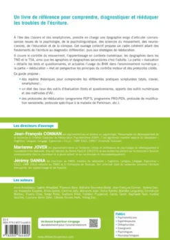 Apprentissage, évaluation et rééducation de l’écriture