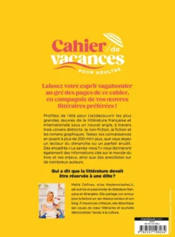 Cahier de vacances Littérature