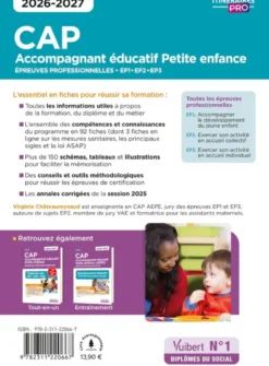CAP Accompagnant éducatif petite enfance - Épreuves professionnelles - 2026-2027