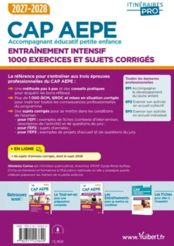CAP AEPE - Accompagnant éducatif petite enfance - Épreuves professionnelles 2027-2028 - Entraînement intensif