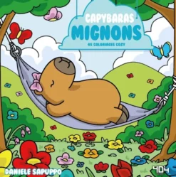 Capybaras mignons - 45 coloriages cozy