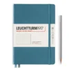 Carnet de notes Medium (A5), Couverture rigide, 251 pages num., Stone Blue, pointillé