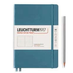 Carnet de notes Medium (A5), Couverture rigide, 251 pages num., Stone Blue, pointillé