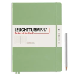 Carnet Master Slim (A4+), couverture rigide, 123 pages numérotées, Sauge, pointillé