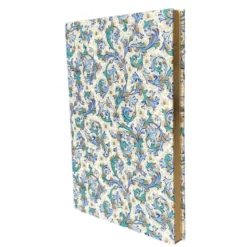 Carnet à motifs dorés, bleus et verts
