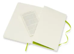 Carnet souple grand format -pages blanches - Vert citron