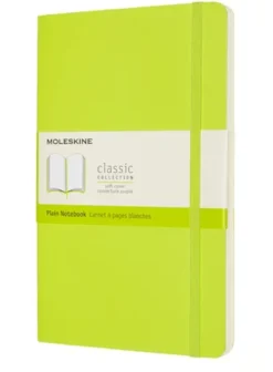 Carnet souple grand format -pages blanches - Vert citron