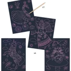 Cartes à gratter - Monde merveilleux phosphorescent