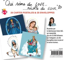 25 cartes « Qui sème du love » spécial Marie