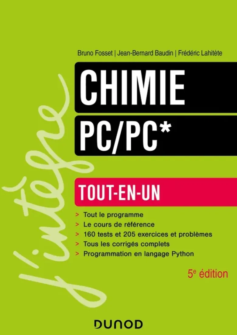 Chimie Tout-en-un PC/PC* - 5e éd.