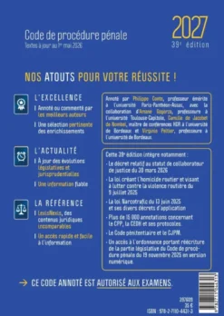 Code de procédure pénale 2027 JaquettePanthère