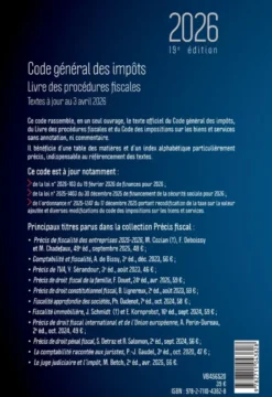 Code général des impôts et Livre des procédures fiscales 2026