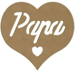 Coeur Papa 6MM - 18x17CM