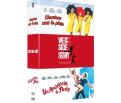 Coffret Comédies musicales : Chantons sous la pluie + Un Américain à Paris + West Side Story