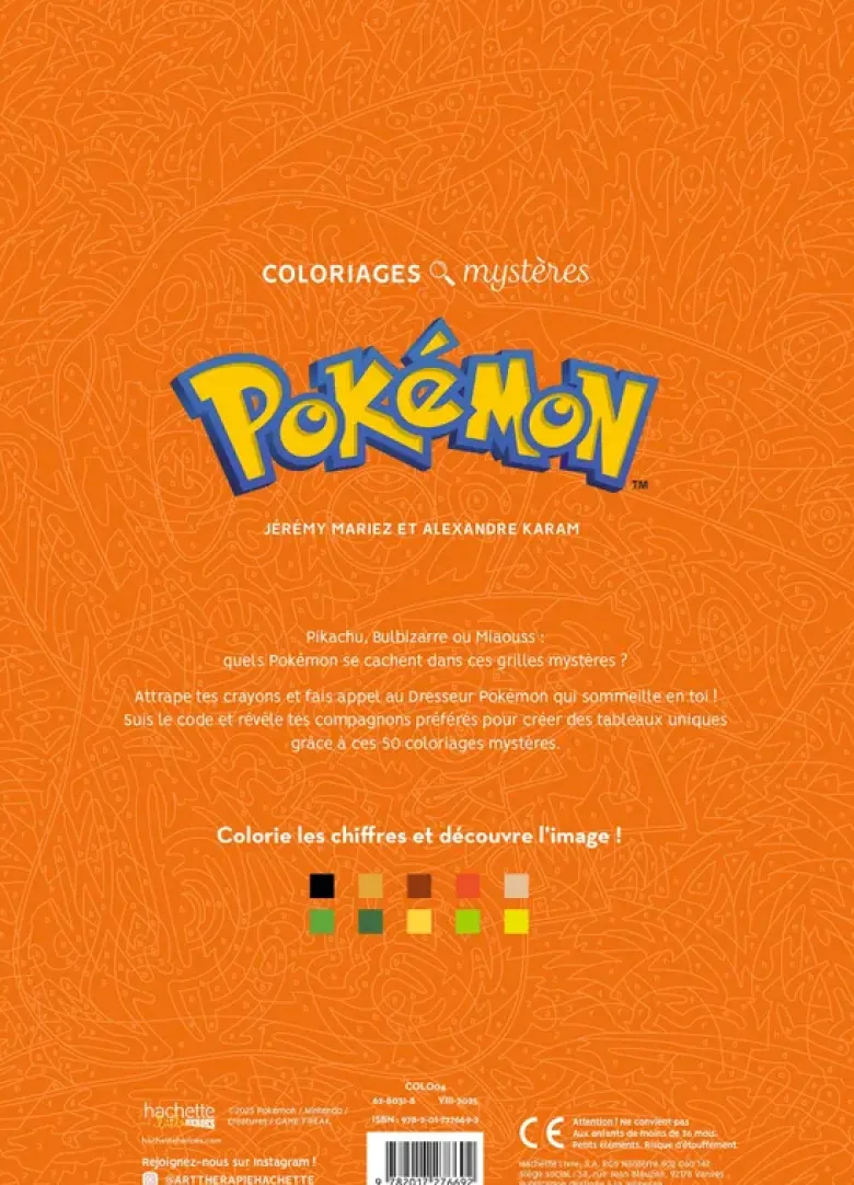 Coloriages mystères - Pokémon