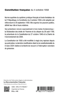 Constitution française du 4 octobre 1958