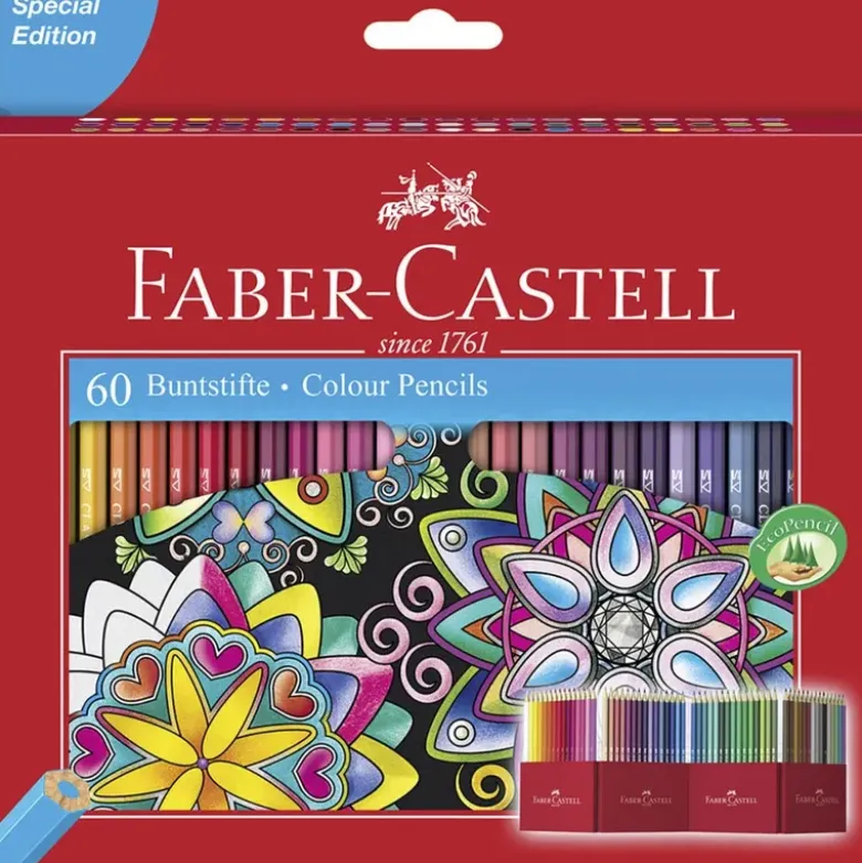 Crayons couleur château accordéon x60