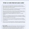 Créer un site Internet sans coder
