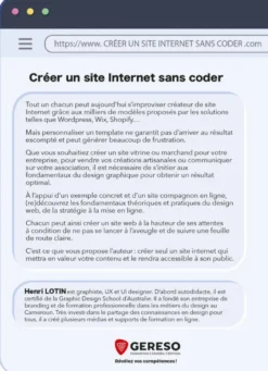 Créer un site Internet sans coder