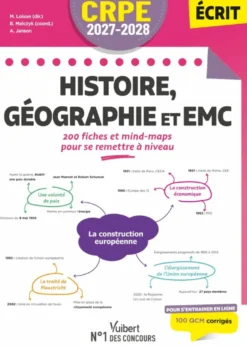 CRPE 2027-2028 - Histoire et géographie : 200 fiches et mind-maps pour se remettre à niveau - Epreuve écrite d'admissibilité M2/L3