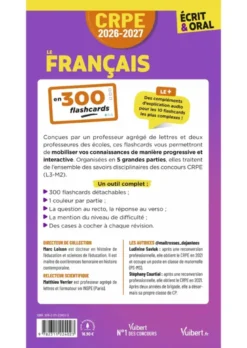 CRPE 2026-2027 - Le français en 300 flashcards pour être prêt le jour J ! - écrit et oral