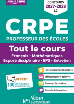 CRPE 2027-2028 - L3 - Tout le cours : épreuves écrites et orales
