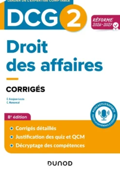 DCG 2 - Droit des affaires - Corrigés - Réforme 2026-2027