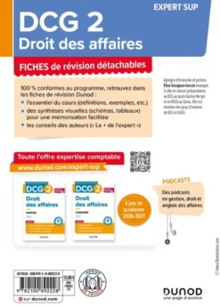 DCG 2 - Droit des affaires - Fiches Réforme 2026-2027