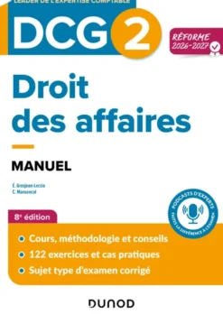 DCG 2 Droit des affaires - Manuel - Réforme 2026-2027
