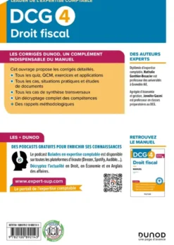 DCG 4 - Droit fiscal - Corrigés - Réforme 2026-2027
