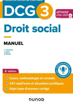 DCG 3 - Droit social - Manuel - Réforme 2026-2027