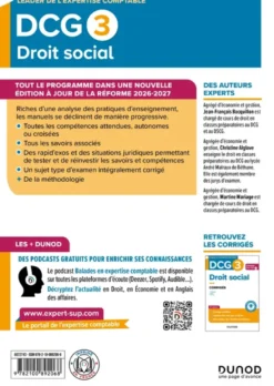 DCG 3 - Droit social - Manuel - Réforme 2026-2027