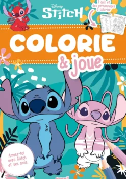 Disney Stitch - Colorie & joue - Amuse-toi avec Stitch et ses amis - 1 quiz et des personnages à colorier