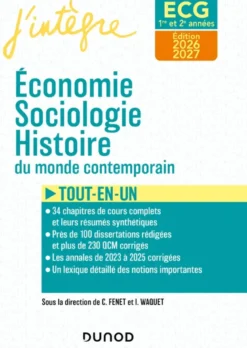 ECG 1 ET ECG 2 -Economie, Sociologie, Histoire du monde contemporain 2026-2027