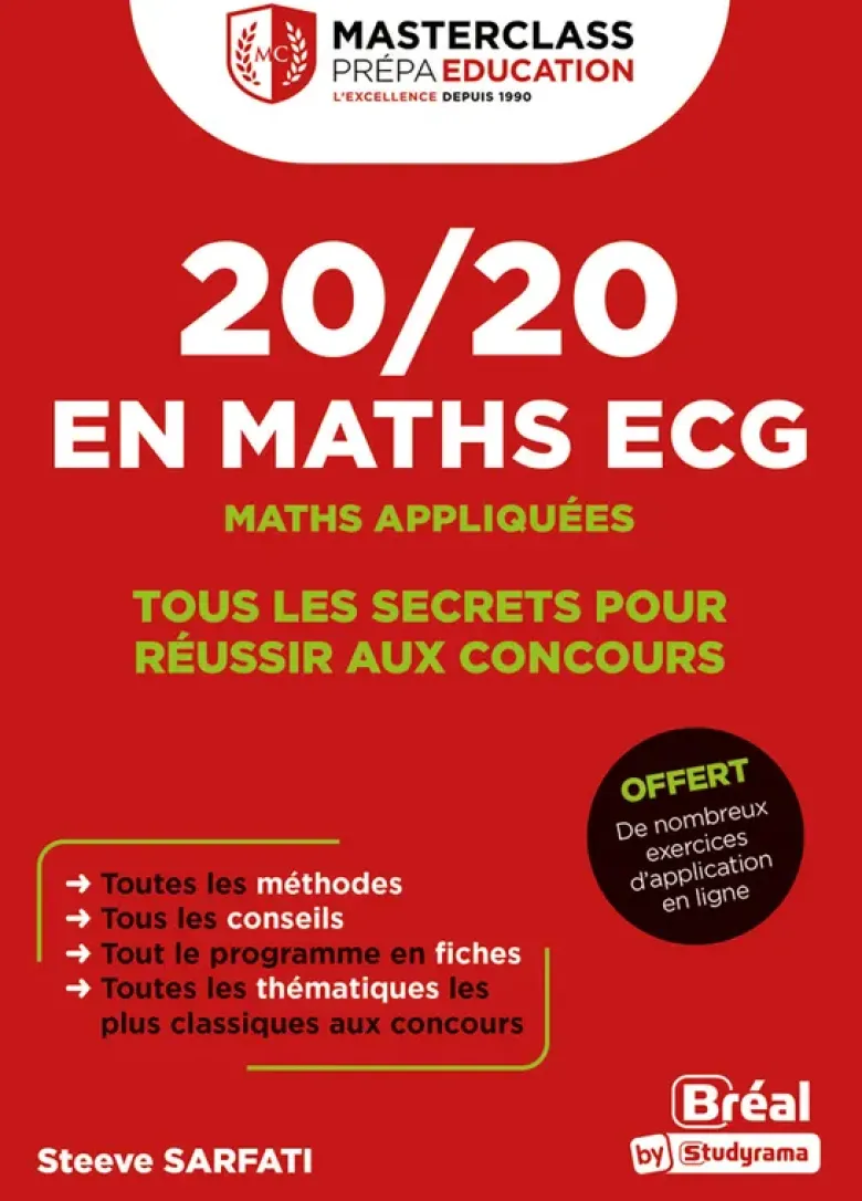 20/20 en Maths ECG - Maths appliquées