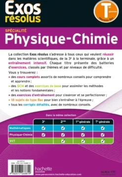 Exos résolus spécialité Physique-Chimie Tle