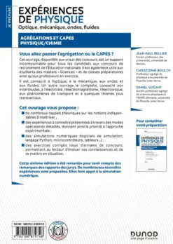 Expériences de physique - Optique, mécanique, ondes, fluides - 6e éd.