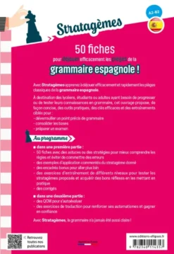50 fiches pour déjouer efficacement les pièges de la grammaire espagnole ! (A2-B2)
