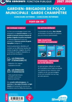 Gardien-brigadier de police municipale – Garde champêtre (Catégorie C – Concours 2027-2028)