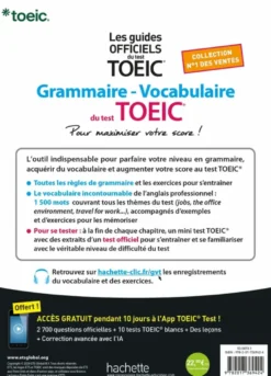 Grammaire - Vocabulaire TOEIC® (conforme auxtests TOEIC®)