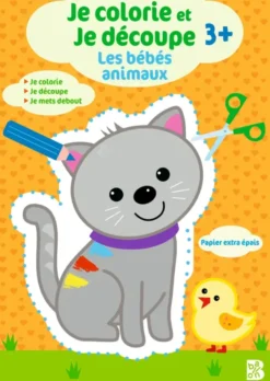 Je colorie et je découpe - Les bébés animaux