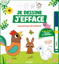 Je dessine j'efface - Les animaux de la ferme