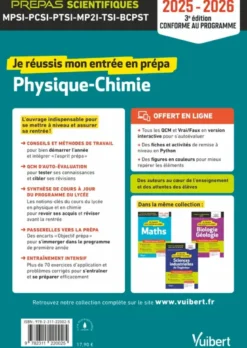 Je réussis mon entrée en prépa scientifique. Physique-Chimie 2025-2026