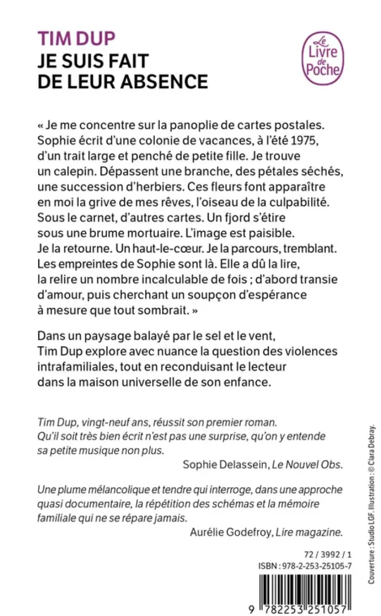 Je suis fait de leur absence