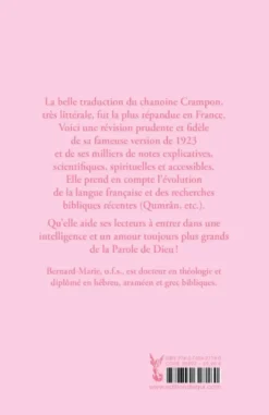 La bible Crampon 1923-2023 – Couverture rose