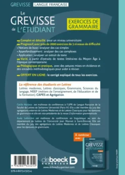 Le Grevisse de l'étudiant - Exercices de grammaire
