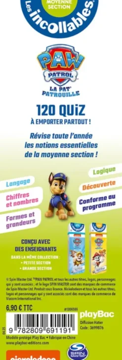 Les incollables - Mon année de Moyenne Section avec la Pat' Patrouille