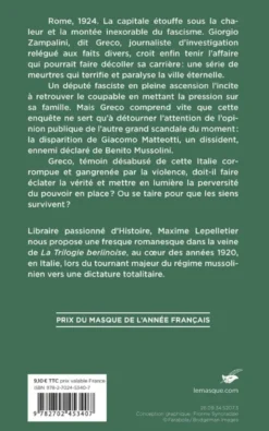 Les monstres de Rome - Prix du Masque de l'année français