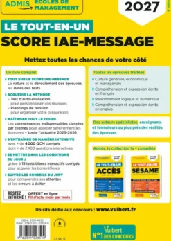 Le tout-en-un Score IAE-MESSAGE - Sélection 2027